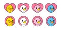 Duck vector icon rubber duck heart valentine logo shower bathroom bird chicken character cartoon symbol doodle illustration design Royalty Free Stock Photo