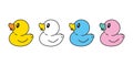 Duck vector icon rubber duck logo bathroom shower bird chicken cartoon character symbol doodle illustration design