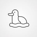 Duck vector icon sign symbol Royalty Free Stock Photo