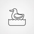 Duck vector icon sign symbol Royalty Free Stock Photo