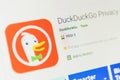 DuckDuckGo App Icon. Selective focus.