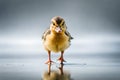 Duckling in front of a white background Ai generated
