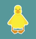 Duckling isolated. little duck Vector illustration