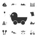 duckling on wheels icon. Detailed set of toys icon. Premium graphic design. One of the collection icons for websites, web design,