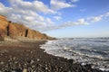 Duckpool beach heading towards bude cornwall uk Royalty Free Stock Photo