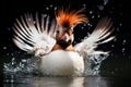 ducks feathers repelling water droplets