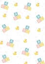 Ducks and Letters baby background