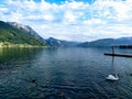 On the shores of the beautiful Traunsee Gmunden Royalty Free Stock Photo
