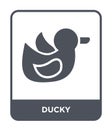 ducky icon in trendy design style. ducky icon isolated on white background. ducky vector icon simple and modern flat symbol for