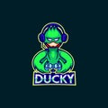 Ducky mascot gaming logo design, duck logo design, Mascot logo design, gaming logo design, Skull monster logo design, Skull icon d