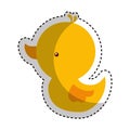 ducky toy isolated icon Royalty Free Stock Photo