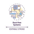 Duct free system multi color concept icon