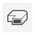 Duct icon part in ventilation system. Royalty Free Stock Photo