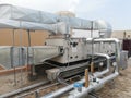 Ducting on a rooftop Air Handling Unit