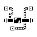 ductwork ventilation glyph icon vector illustration Royalty Free Stock Photo
