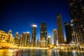 Dudai, UAE - March,18,2023: Dubai streets, houses and skyscrapers