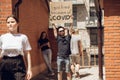 Dude with sign - man stands protesting things that annoy him Royalty Free Stock Photo