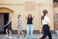 Dude with sign - woman stands protesting things that annoy her