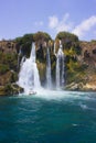 Duden waterfall in Antalya Turkey. Mediterranean sea. Travelling. Royalty Free Stock Photo