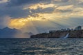 Duden Waterfall view in Antalya City of Turkey Royalty Free Stock Photo