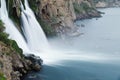 Duden Waterfalls falls into mediterranean sea at Antalya