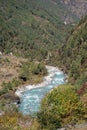 Dudh Kosi river in Himalayas Royalty Free Stock Photo