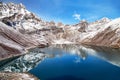 Dudh pokhari Gokyo lake and Phari Lapche peak Royalty Free Stock Photo