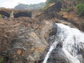 Dudhsagar waterfall in the Indian state of Goa. One of the highest waterfalls in India