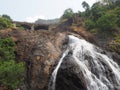 Dudhsagar waterfall in the Indian state of Goa. One of the highest waterfalls in India, located deep in the rainforest.