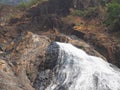 Dudhsagar waterfall in the Indian state of Goa. One of the highest waterfalls in India, located deep in the rainforest. a railway
