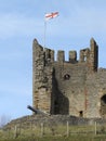 Dudley Castle Tower and Cannon on a fine autumn day