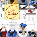 Due Date Deadline Payment Bill Important Notice Concept