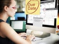 Due Date Deadline Payment Bill Important Notice Concept Royalty Free Stock Photo