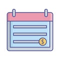 Due date flat vector icon which can easily modify or edit Royalty Free Stock Photo