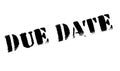 Due Date rubber stamp