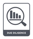 due diligence icon in trendy design style. due diligence icon isolated on white background. due diligence vector icon simple and