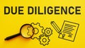 Due diligence is shown using the text Royalty Free Stock Photo