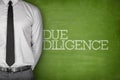 Due diligence text on blackboard Royalty Free Stock Photo