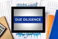 Due diligence word on tablet