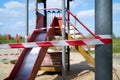 Closed playground in Magdeburg in Germany