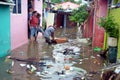 Water logging in slums in Bhopal, India