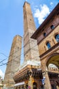 Due torri, towers - town symbol of Bologna, Italy