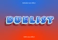 Duelist blue writing text effect