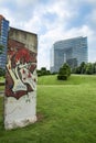 Duesseldorf City Gate and Part of Berliner Wall