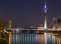 Duesseldorf Media harbour at night