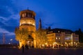 Duesseldorf old town at night