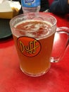 Duff beer fresh in Royalty Free Stock Photo