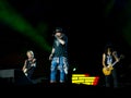 Duff McKagan Axl Rose and Slash in Guns N Roses concert - not in this lifetime southamerica