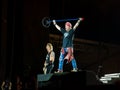 Duff McKagan and Axl Rosein Guns N Roses concert - not in this lifetime southamerica tour Royalty Free Stock Photo