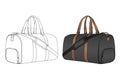 Duffel Bag icons, vector illustration, Travel Symbol on White background EPS 10 File